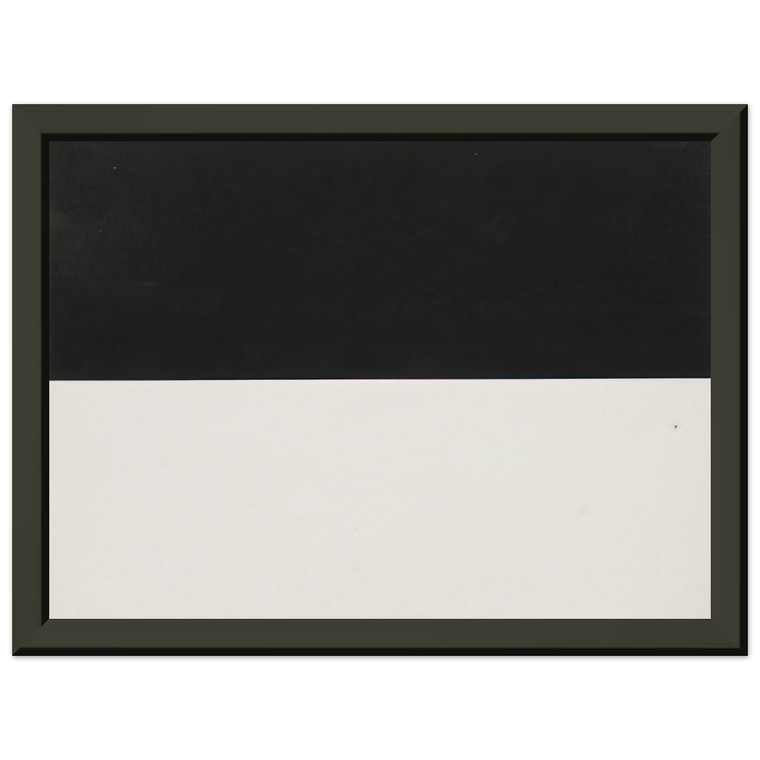 Ellsworth Kelly Black and White Line Form Color Metal Framed Art Print