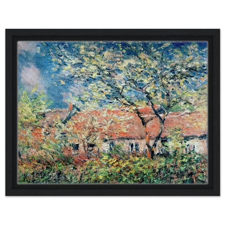 claude monet  Springtime at Giverny Framed Canvas