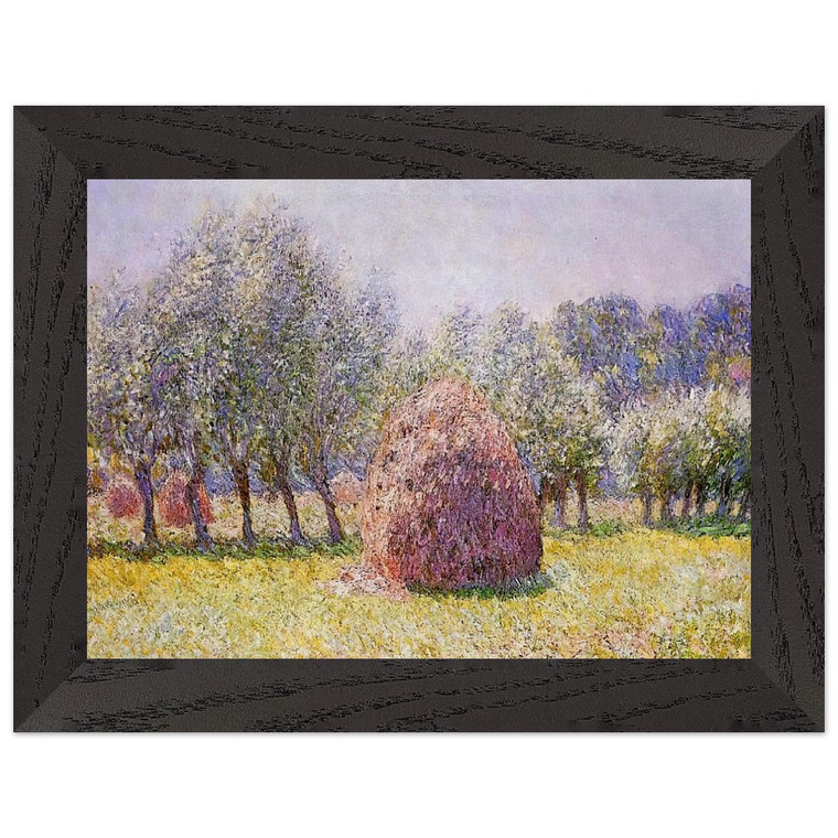claude monet  Haystack Premium Wooden Framed Art Print / Poster