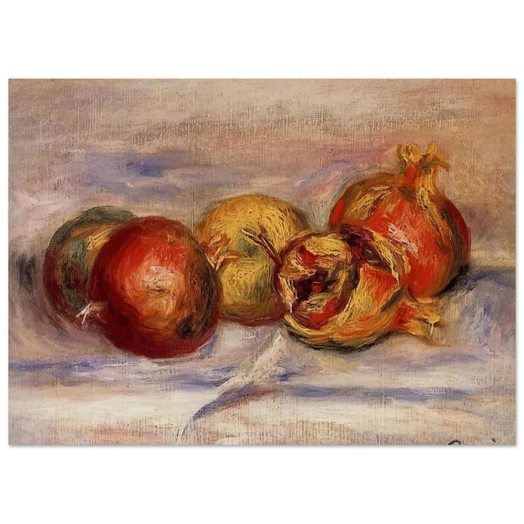PierreAuguste Renoir Three Pomegranates and Two Apples Fine Art Print