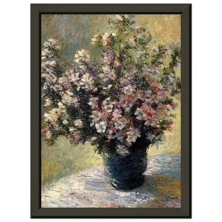 claude monet  VASE OF FLOWERS N3 Premium Metal Framed Art Print / Poster