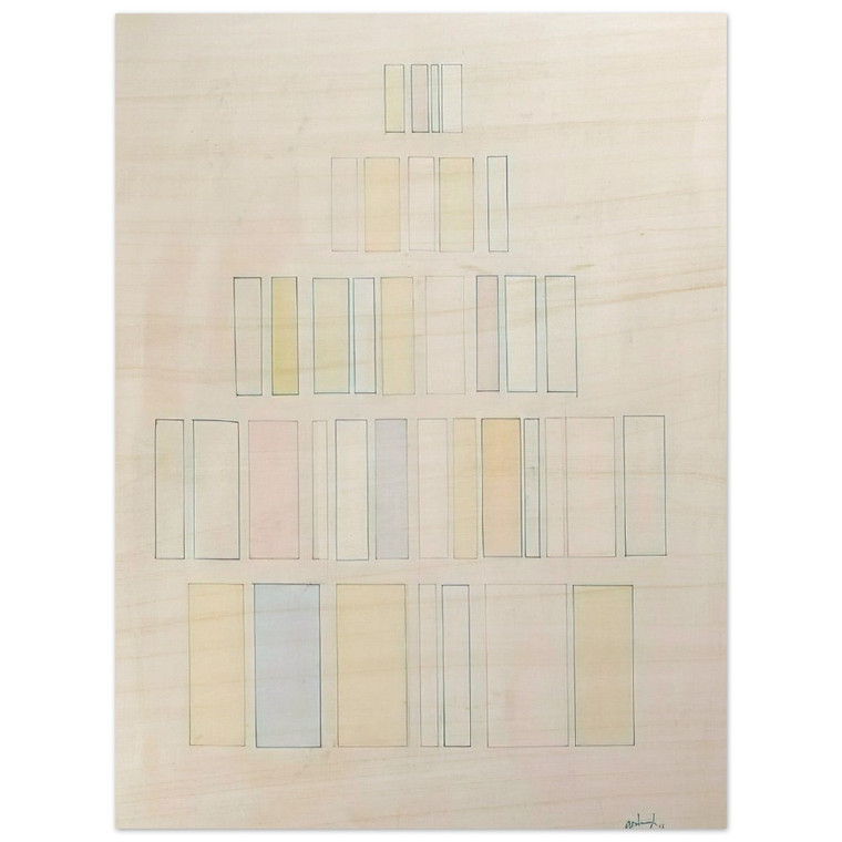 Robert Goodnough  Red and Green with Pale Colors  1966 Wood Print