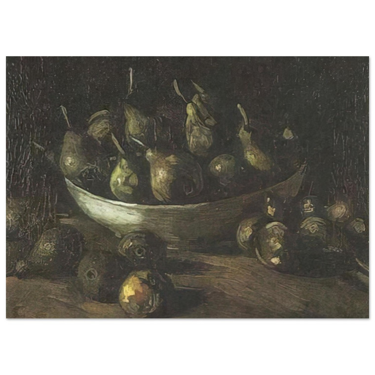 Vincent van Gogh Still life with an Earthern bowl and pears Art Print