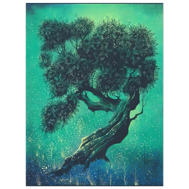 Eyvind Earle  Solitary Bonsai Aluminum Print