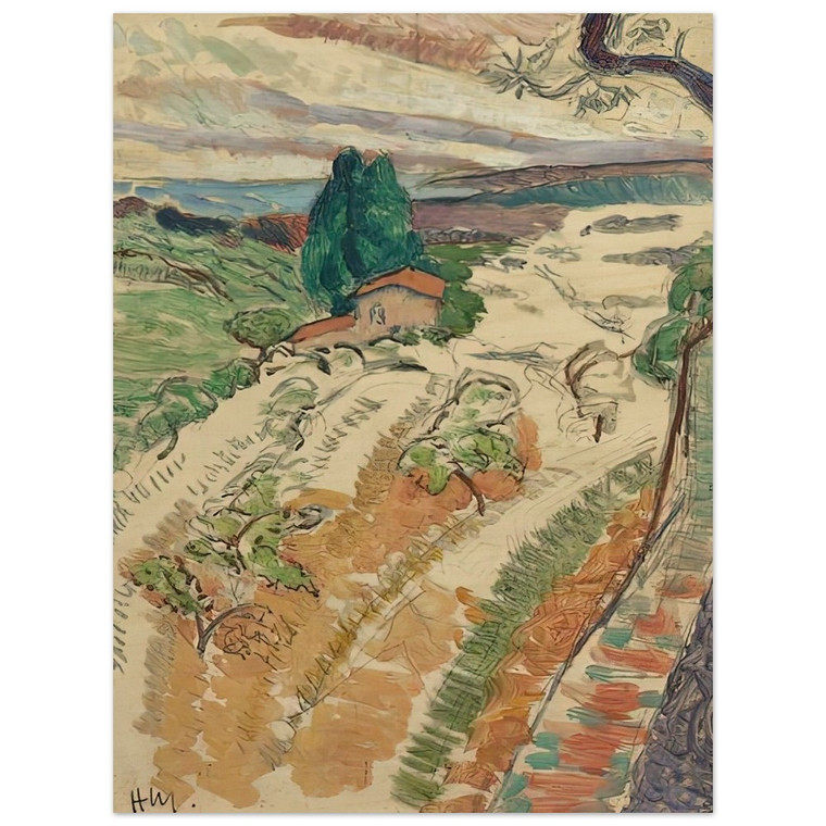 Henri Matisse  PAYSAGE ST TROPEZ 1904 Wood Print