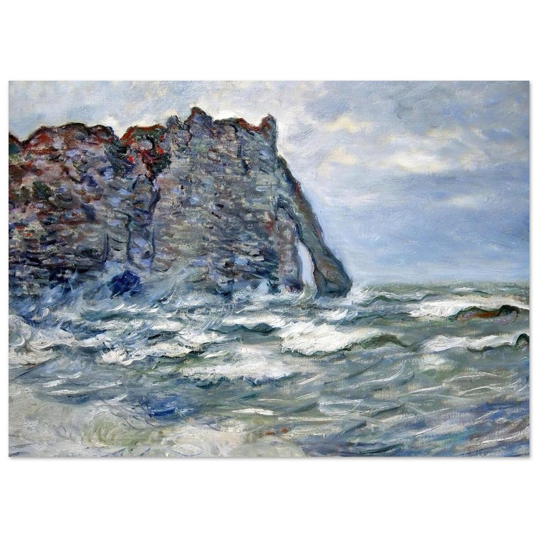 claude monet  Port dAval Rough Sea Fine Art Poster / Art Print