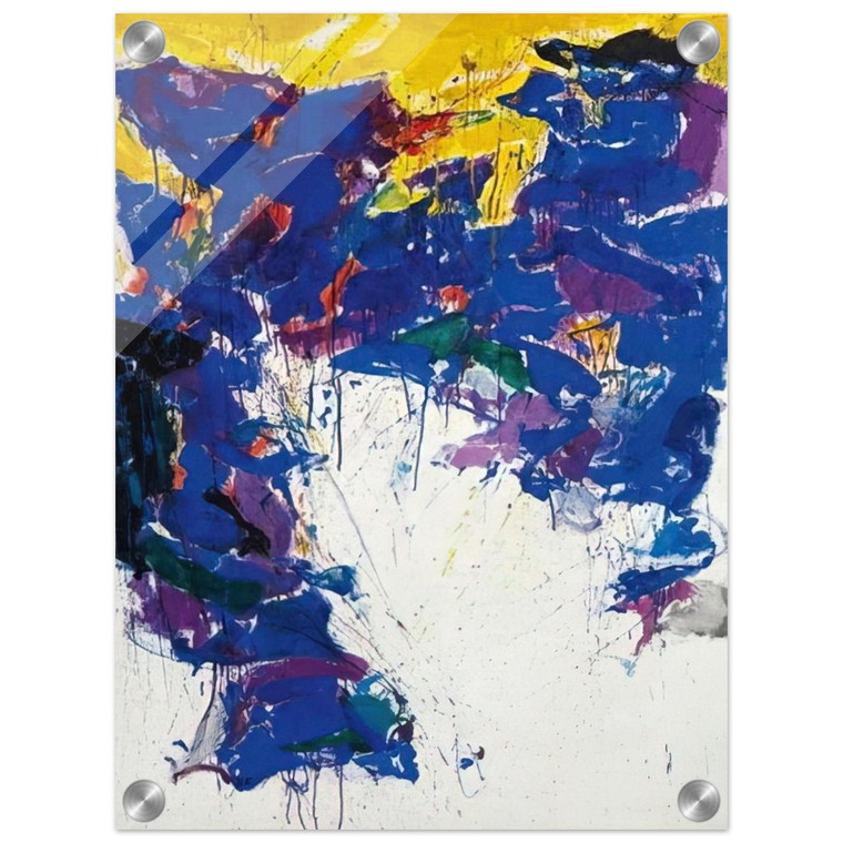 Sam Francis  Violet Yellow and White Acrylic Print