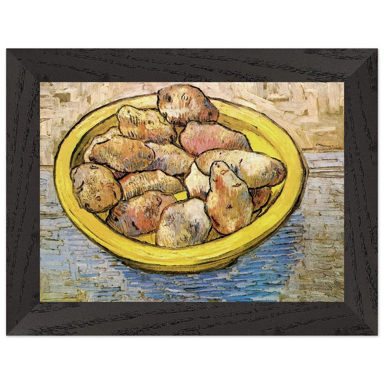Van Gogh Potatoes Yellow Dish Premium Wooden Framed Art Print / Poster