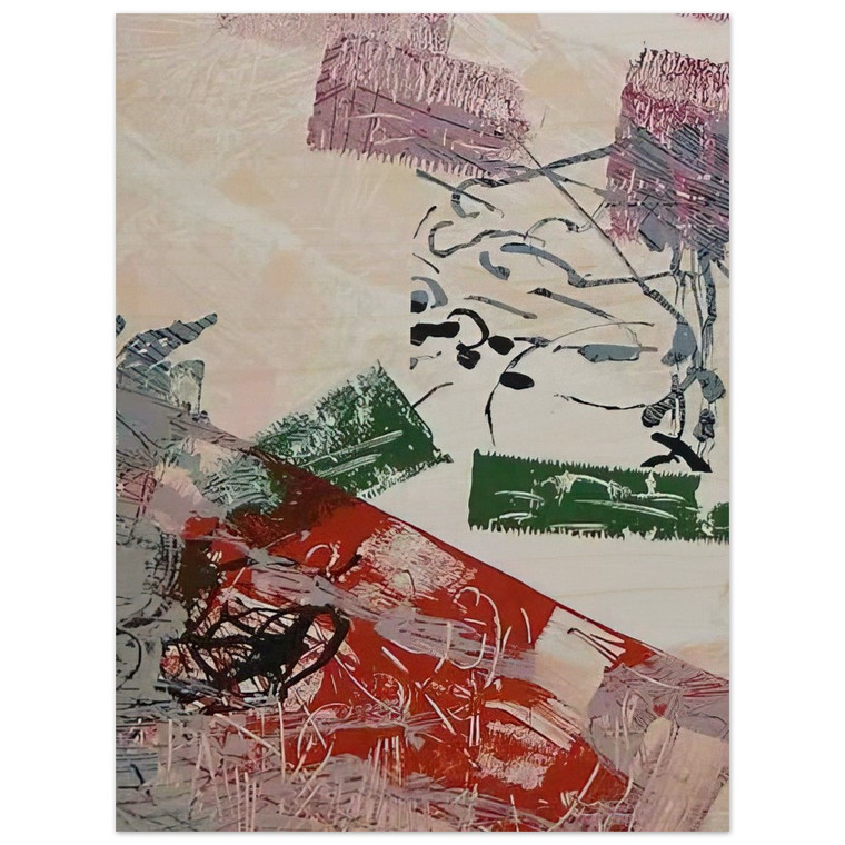 JeanPaul Riopelle  Lithograph 1968 Wood Print