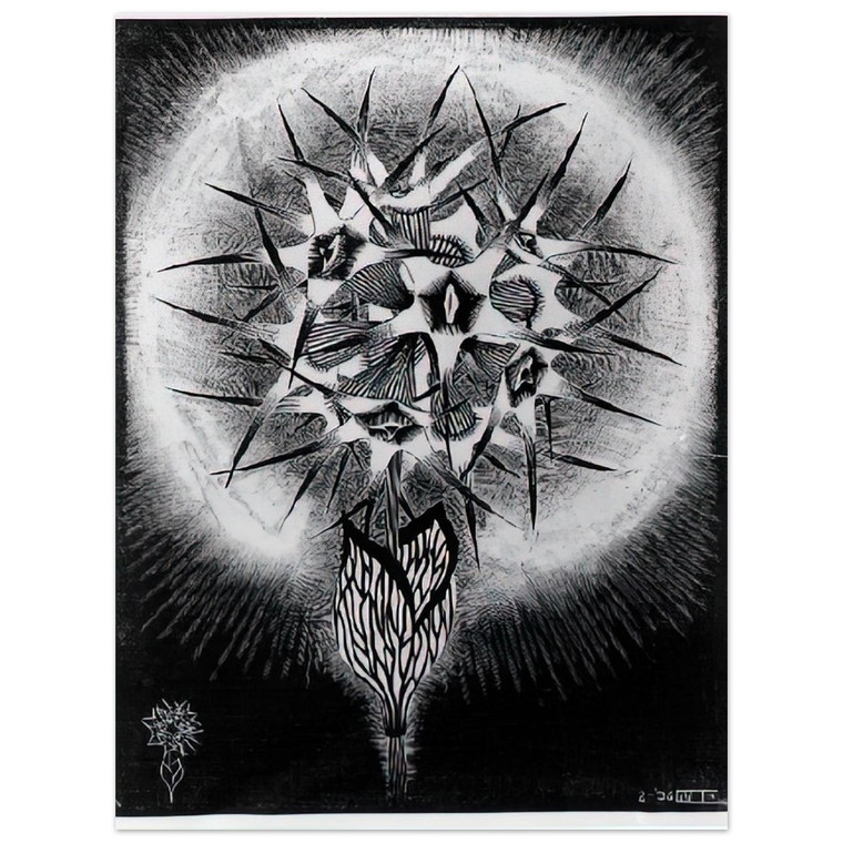MC Escher  PRICKLY FLOWER Aluminum Print