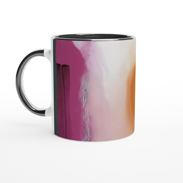 Helen Frankenthaler - Bullseye - 1989 Ceramic Mug with Color Inside