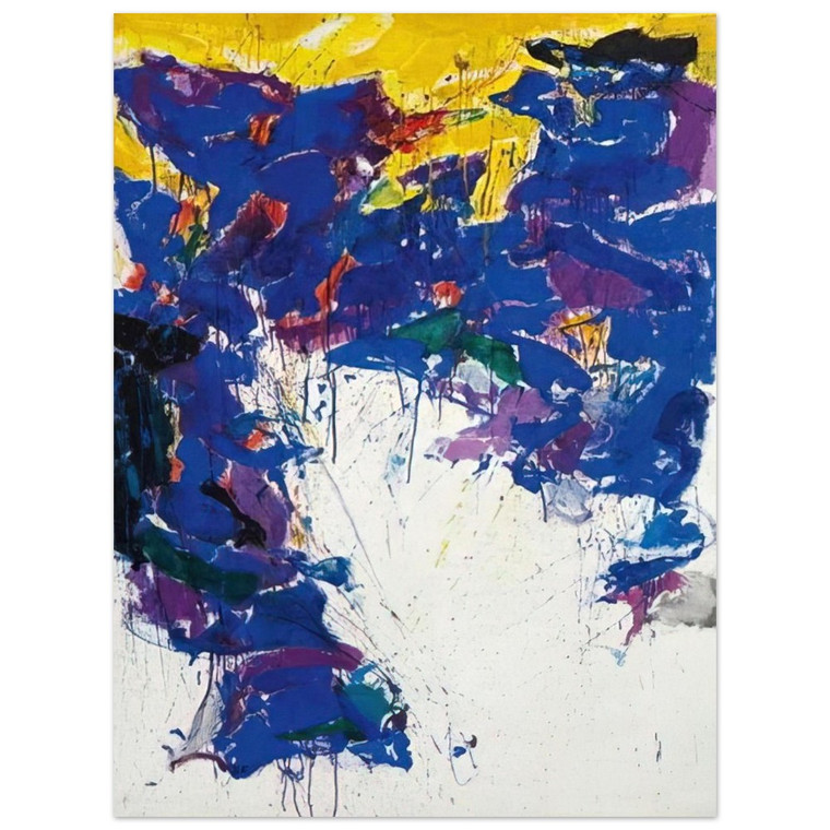 Sam Francis  Violet Yellow and White Aluminum Print
