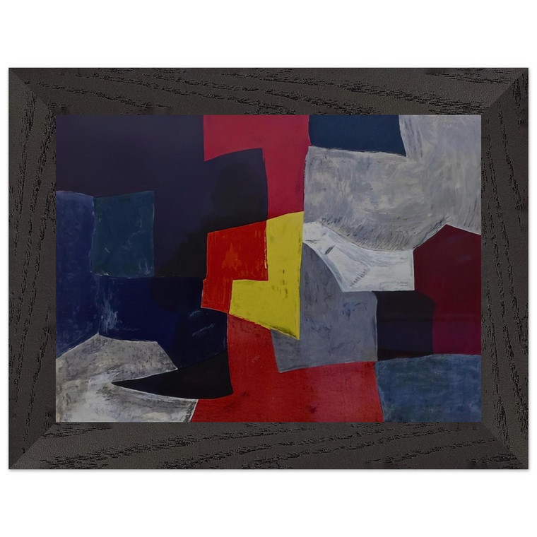 Serge Poliakoff Composition grise rouge et jaune 1960 Framed Art Print