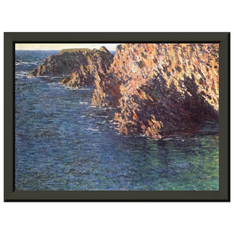 claude monet  The Grotto of PortDomois Premium Metal Framed Art Print / Poster