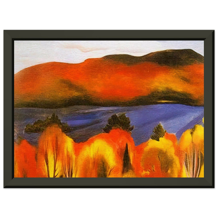 Georgia OKeeffe  Lake George Autumn Premium Metal Framed Art Print / Poster