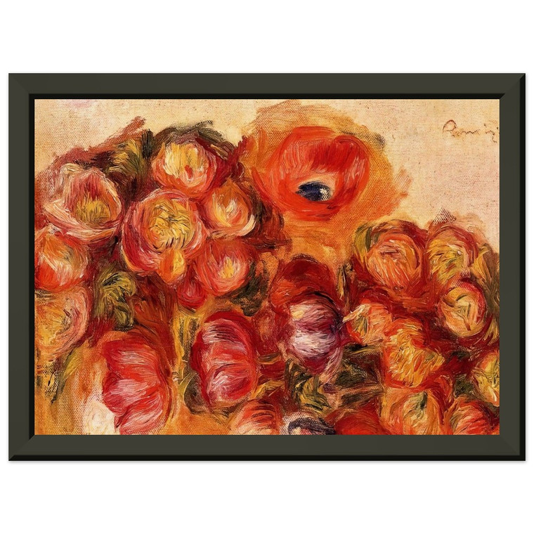 Renoir Anemones Tulips Premium Metal Framed Art Print / Poster