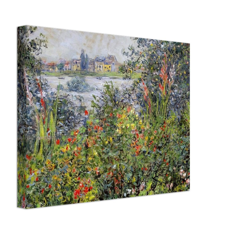 claude monet  Flowers at Vetheuil Canvas