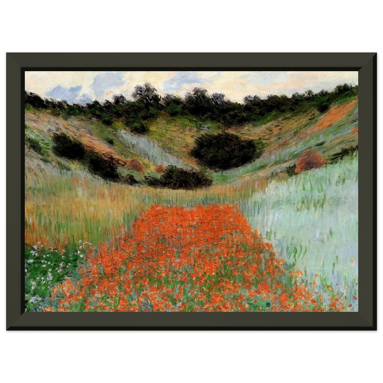 Monet Poppy Field Hollow Giverny Premium Metal Framed Art Print