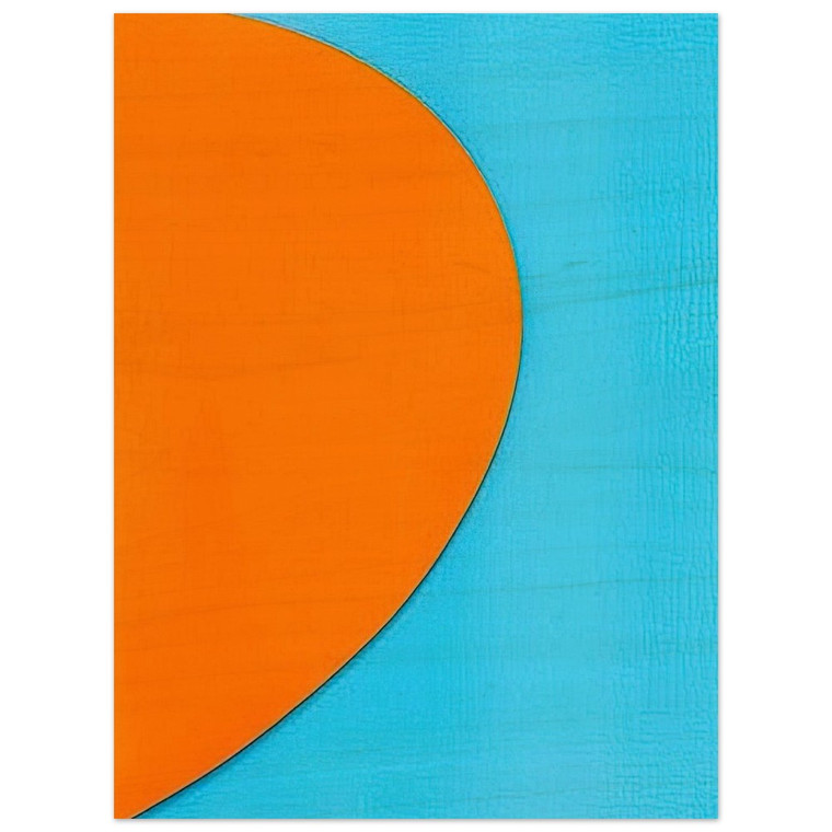 Ellsworth Kelly  Orange Relief with Blue Wood Print
