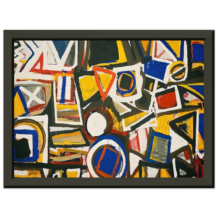 Al Held  Taxi Cab II Premium Metal Framed Art Print / Poster