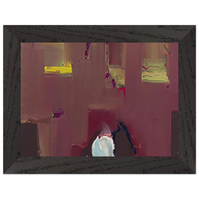 Helen Frankenthaler  Yin Yang 1990 Premium Wooden Framed Art Print / Poster
