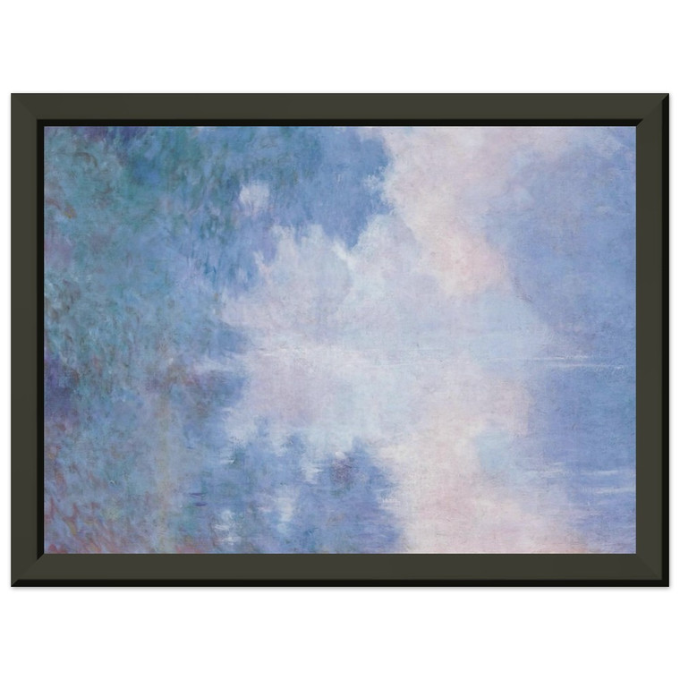 claude monet  Morning on the Seine Mist Premium Metal Framed Art Print / Poster