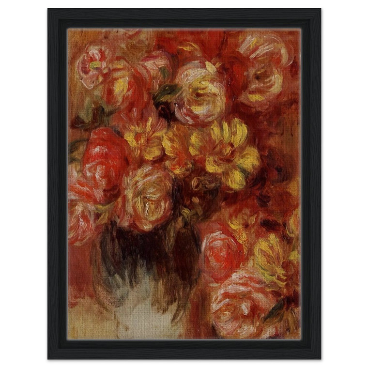 PierreAuguste Renoir  Vase of Roses Framed Canvas