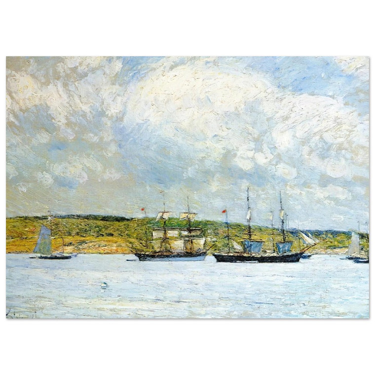 Childe Hassam  A Parade of Boats Fine Art Poster / Art Print