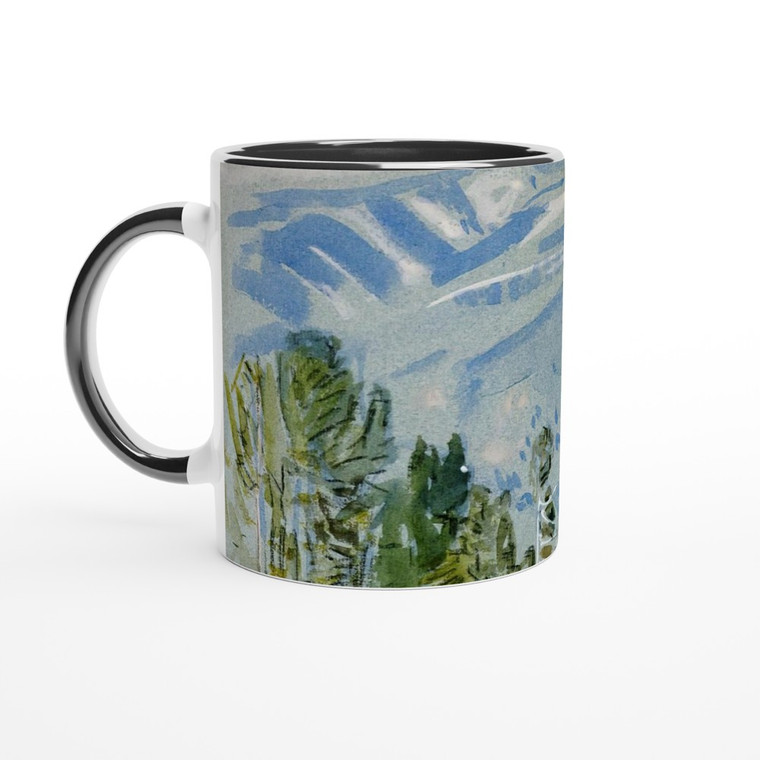 Childe Hassam Mt Adams from Mt Hood Ceramic Mug with Color Inside