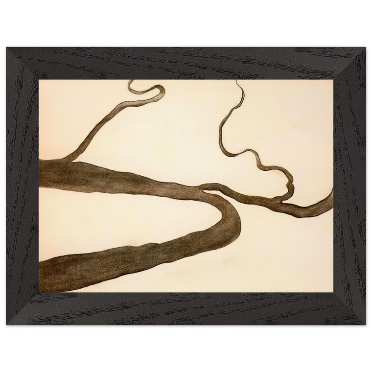 Georgia OKeeffe  Drawing IX Premium Wooden Framed Art Print / Poster