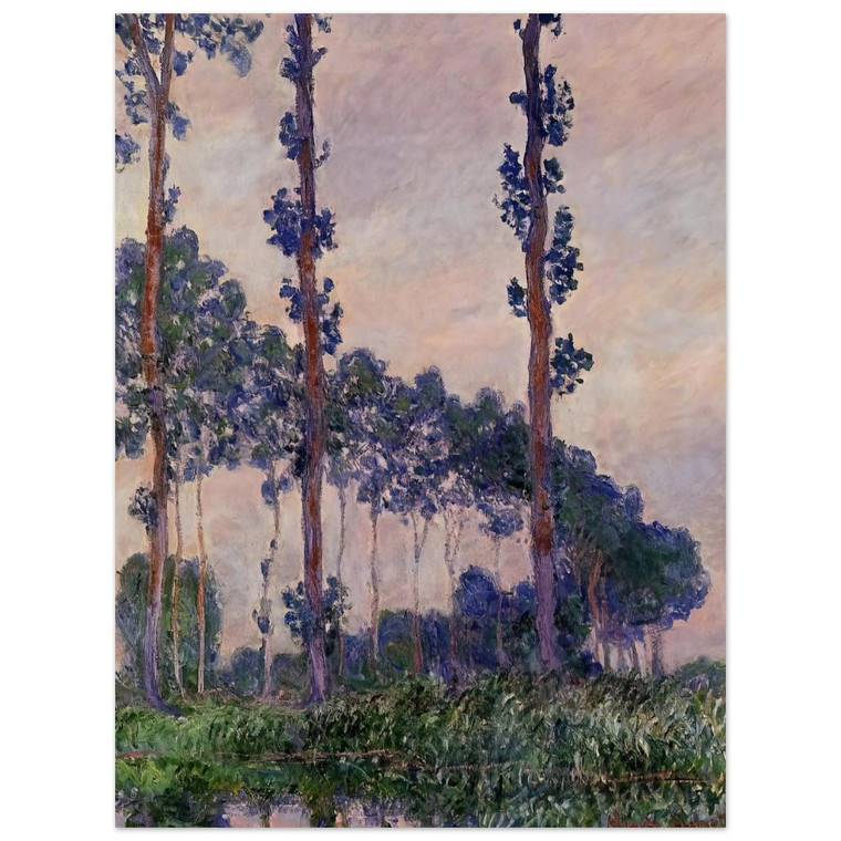 claude monet  Three Trees in Grey Weather Aluminum Print