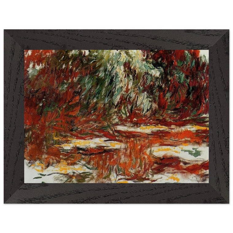 claude monet  Water Lily Pond Premium Wooden Framed Art Print / Poster