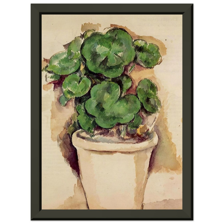 Paul Cezanne  Pot of Geraniums Premium Metal Framed Art Print / Poster