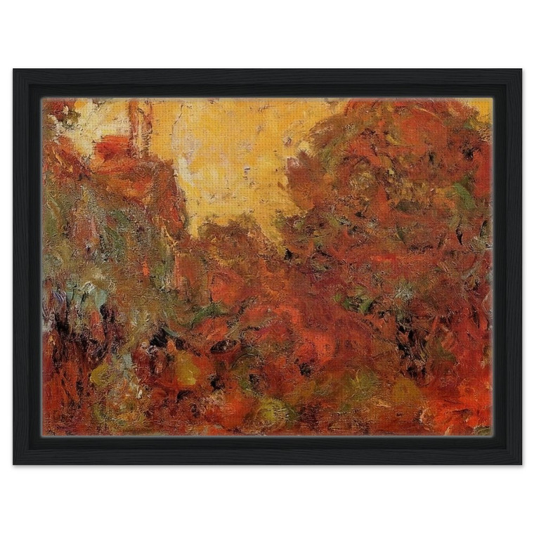 claude monet  The House Seen from the Rose Garden Framed Canvas