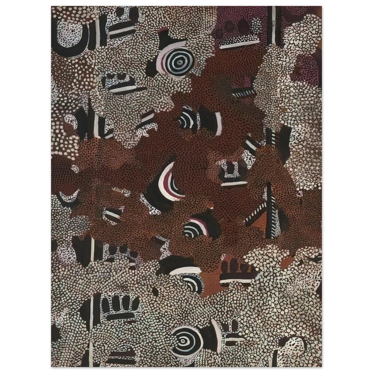 Clifford Possum Tjapaltjarri  Bush Fire II  1972 Aluminum Print