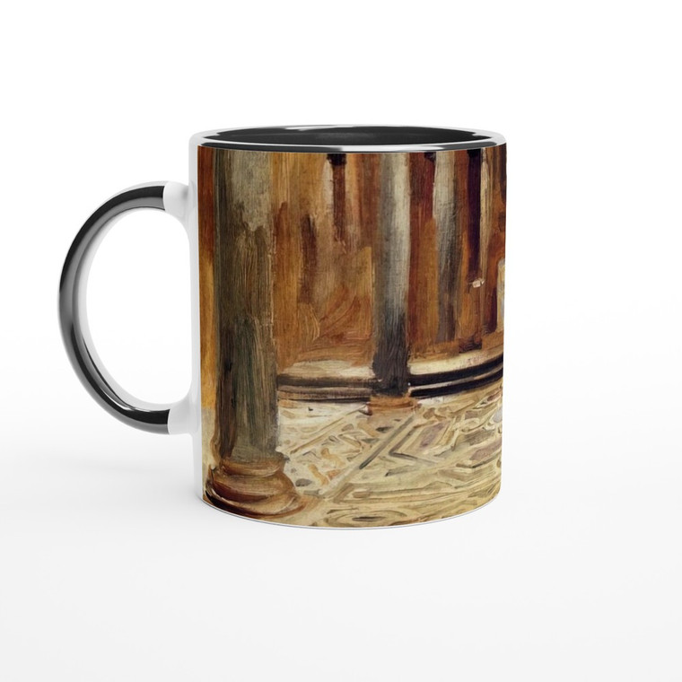 John Singer Sargent - A Mosque Cairo Ceramic Mug with Color Inside