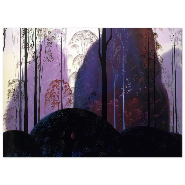 Eyvind Earle  Mauve Redand Purple Fine Art Poster / Art Print