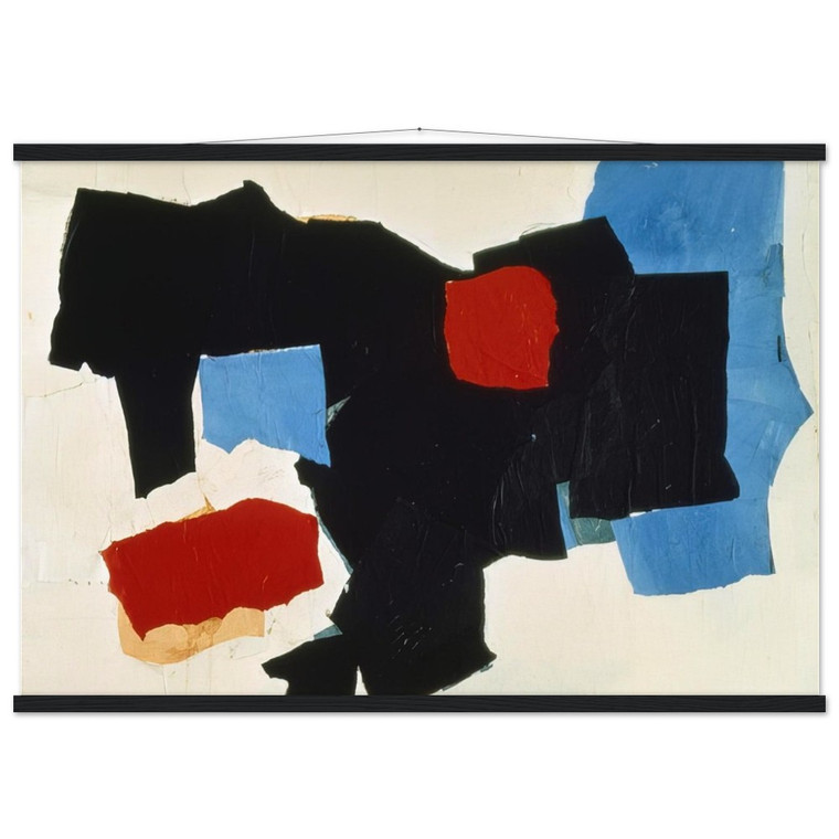 Esteban Vicente BLUE RED BLACK AND WHITE 1961 Matte Poster with Hanger