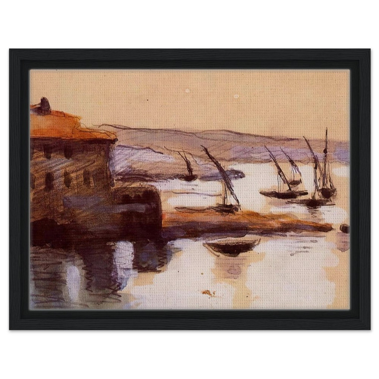 Paul Cezanne  Seascape N4 Framed Canvas
