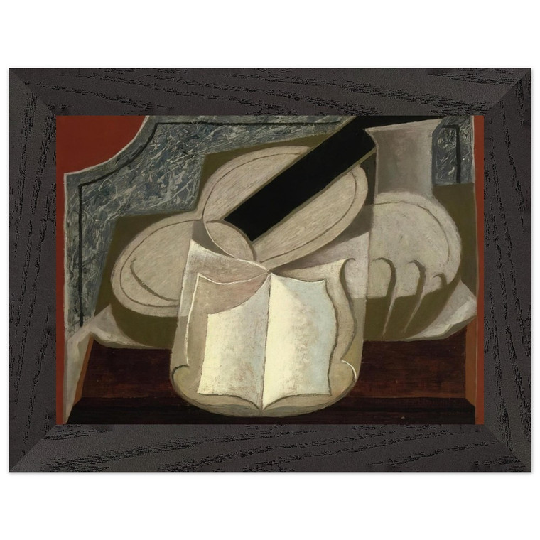 Juan Gris  BOOK AND GUITAR 1925 Premium Wooden Framed Art Print / Poster