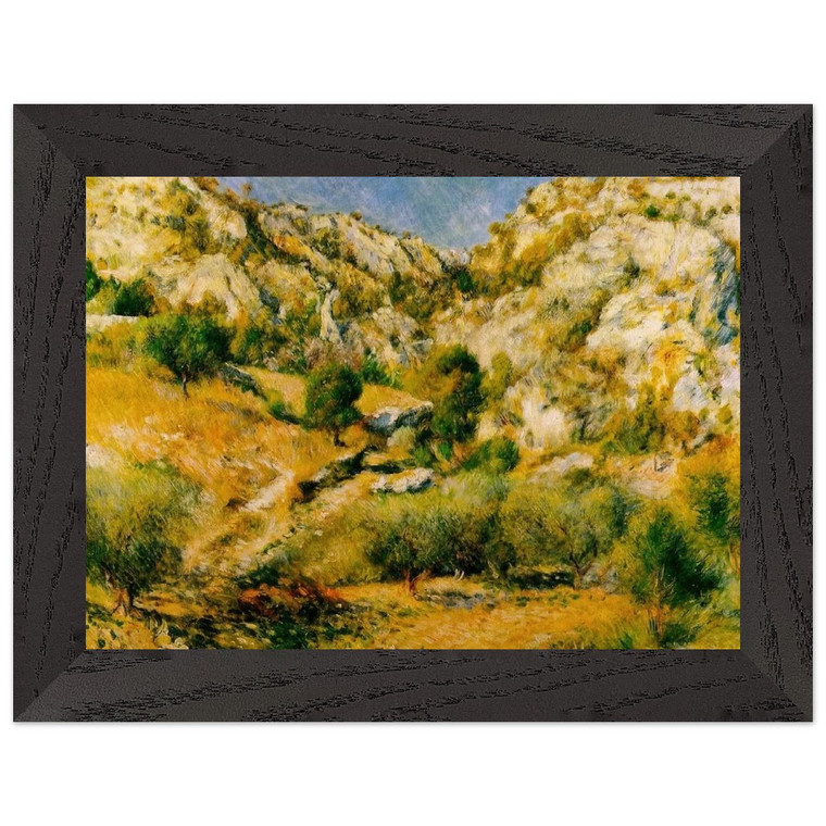 Renoir Rocky Craggs l'Estaque Premium Wooden Framed Art Print/Poster