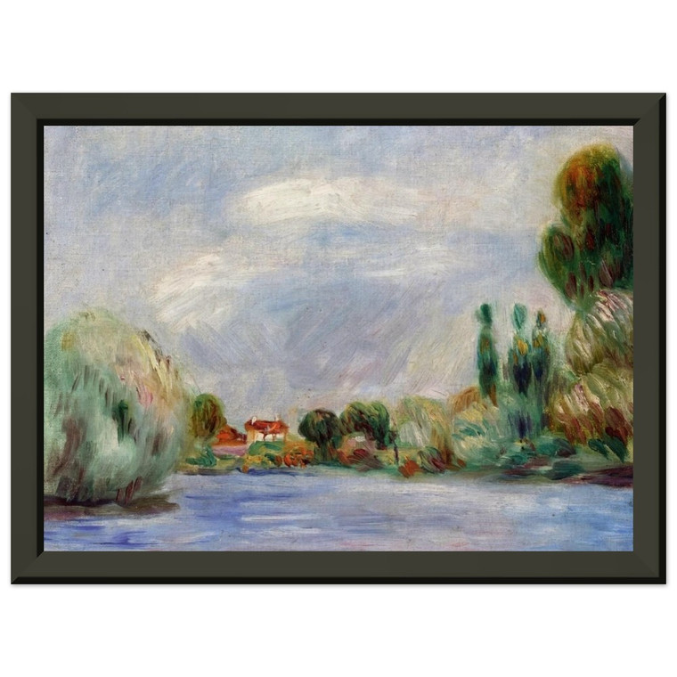 PierreAuguste Renoir  House on the River Premium Metal Framed Art Print / Poster