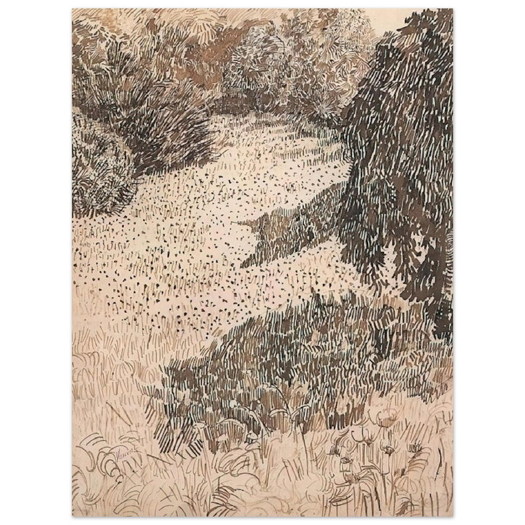 Vincent van Gogh  The Corner of the Park Aluminum Print