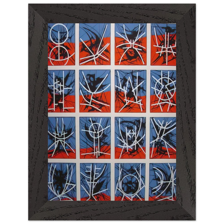 Jimmy Ernst  Hieroglyphics  1969 Premium Wooden Framed Art Print / Poster