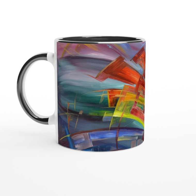 Konrad Zuse - Explosion and Dynamics Ceramic Mug with Color Inside