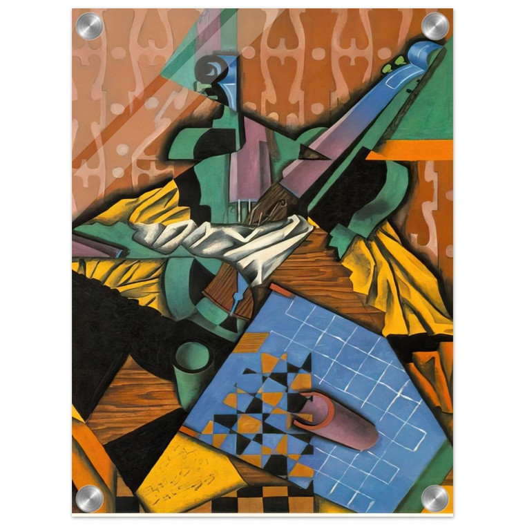 Juan Gris  PHOTOGRAPH OF VIOLIN AND CHECKERBOARD 1913 Acrylic Print