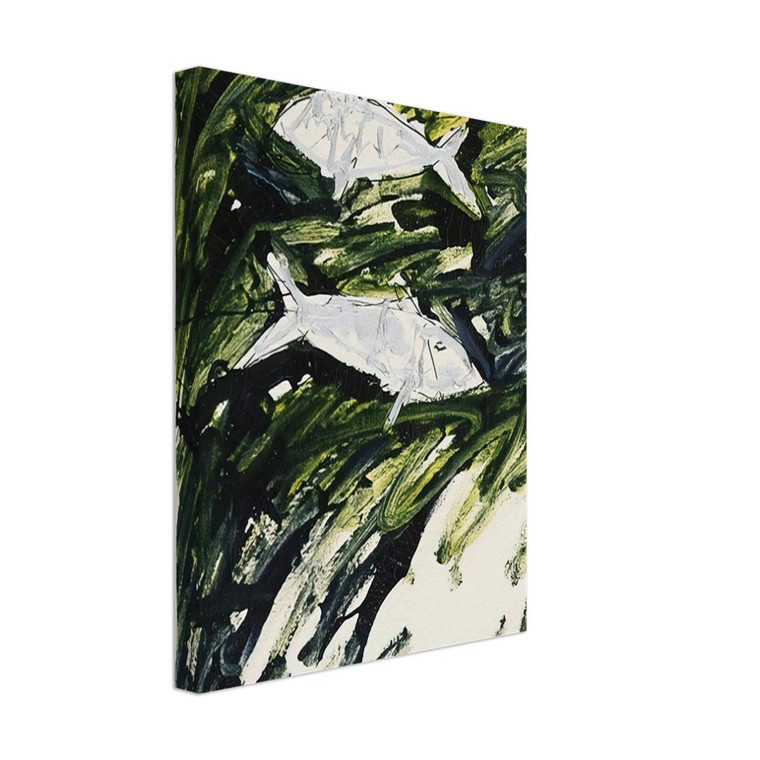 Mario Schifano  Pesci  1982 Canvas