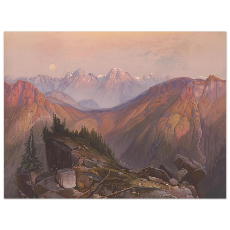 Thomas Moran  Lower Yellowstone Range Aluminum Print