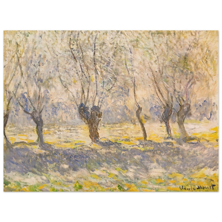 claude monet  Willows Giverny Wood Print