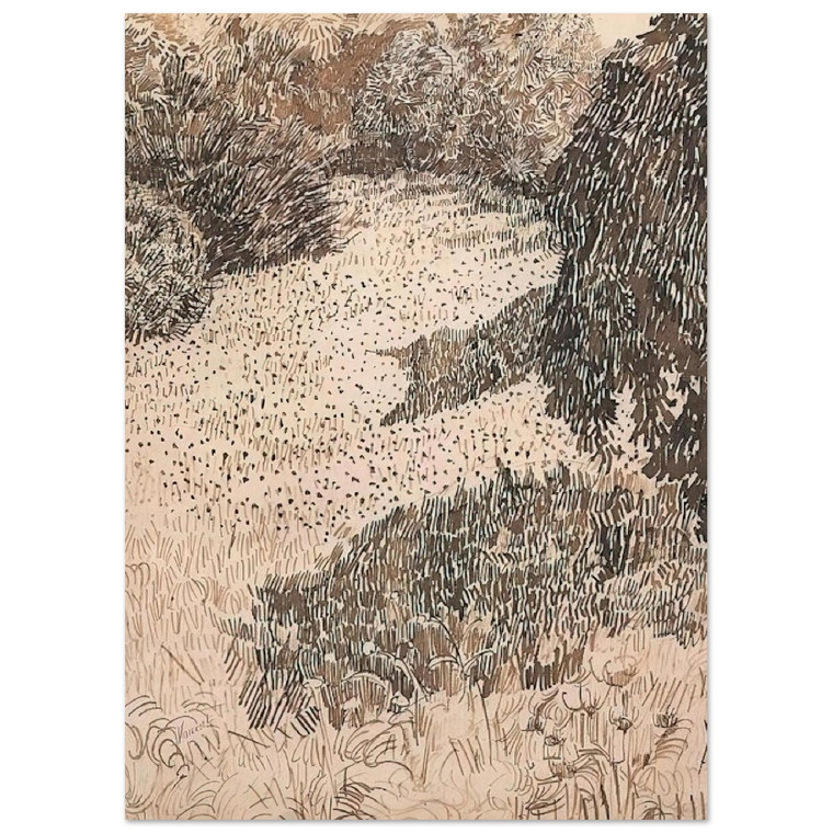 Vincent van Gogh  The Corner of the Park Fine Art Poster / Art Print